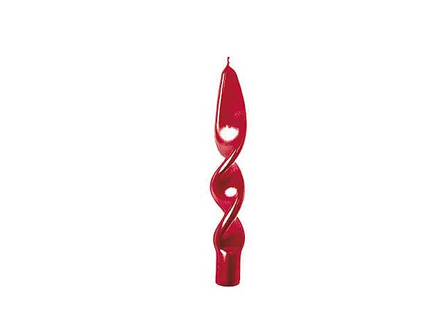 Candela natalizia linea new fiamma colore rosso lucido misura h.25xd.2,2cm larga 4,5cm
