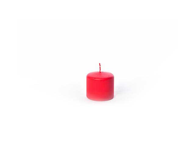 Candela pillar opaca 7x8cm rossa 21133