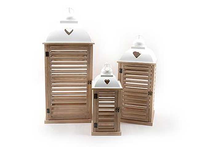 Lanterna legno 3 pezzi 00548