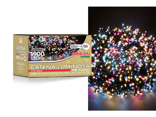 Catena luci 1900led multicolor uso esterno 51561