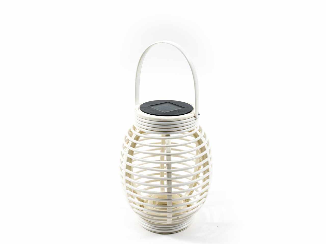 Lanterna con ricarica solare in plastica d.15xh.20cm