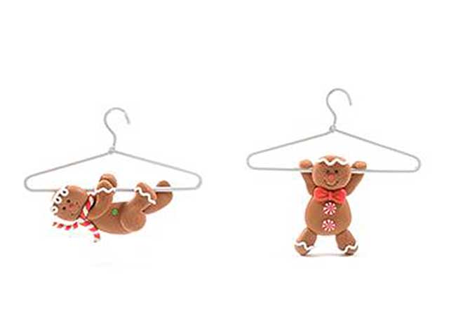 Pendente gruccia marzapane in argilla morbida 12xh.11.5 cm decori assortiti