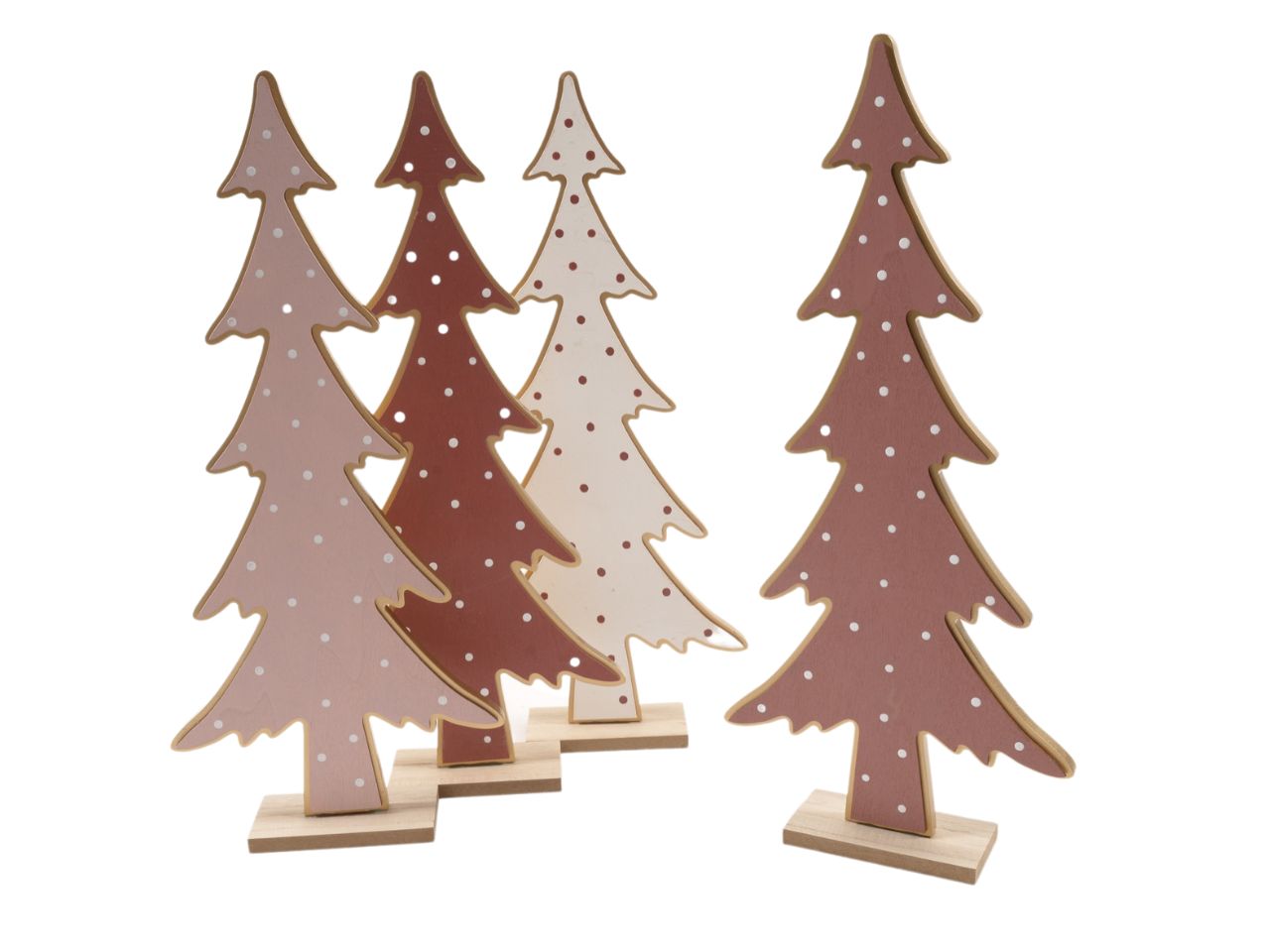 Albero di natale grande in legno 18x5xh.40cm assortito