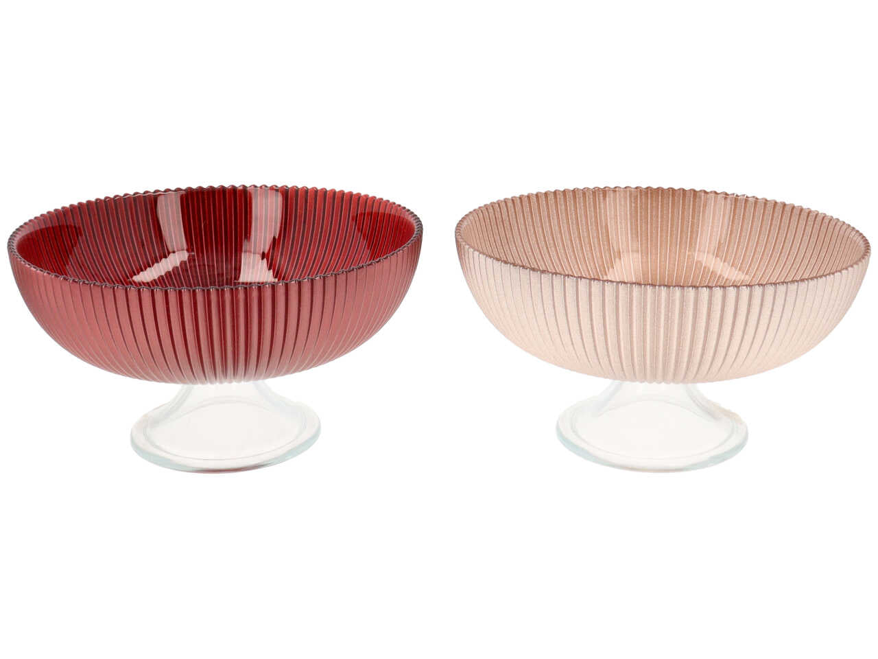 Alzata tonda in vetro aria d.20xh.11 colori assortiti