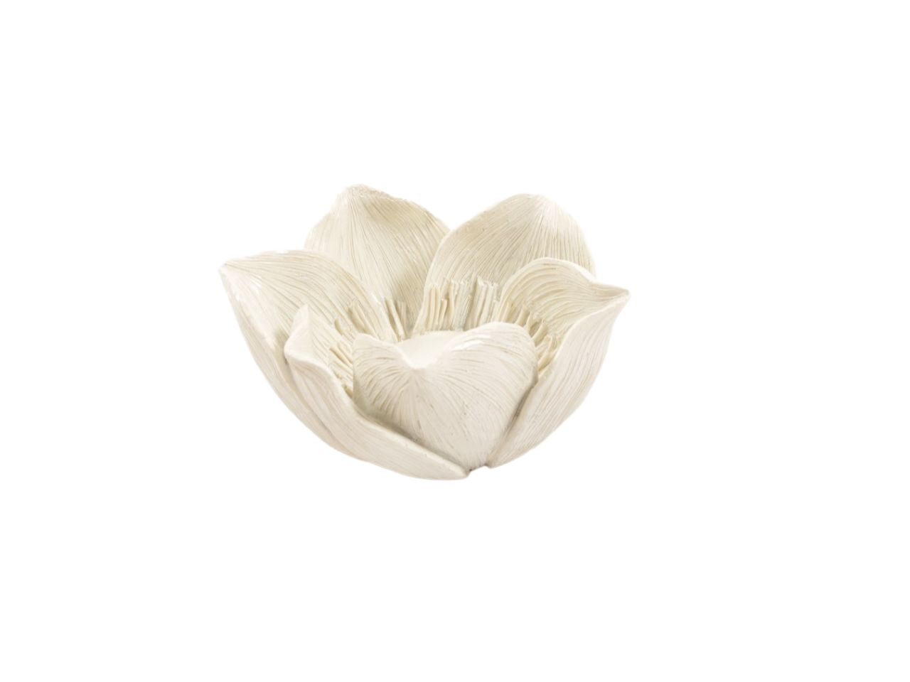 Portacandela fiore in resina diam.9.5x5.5cm
