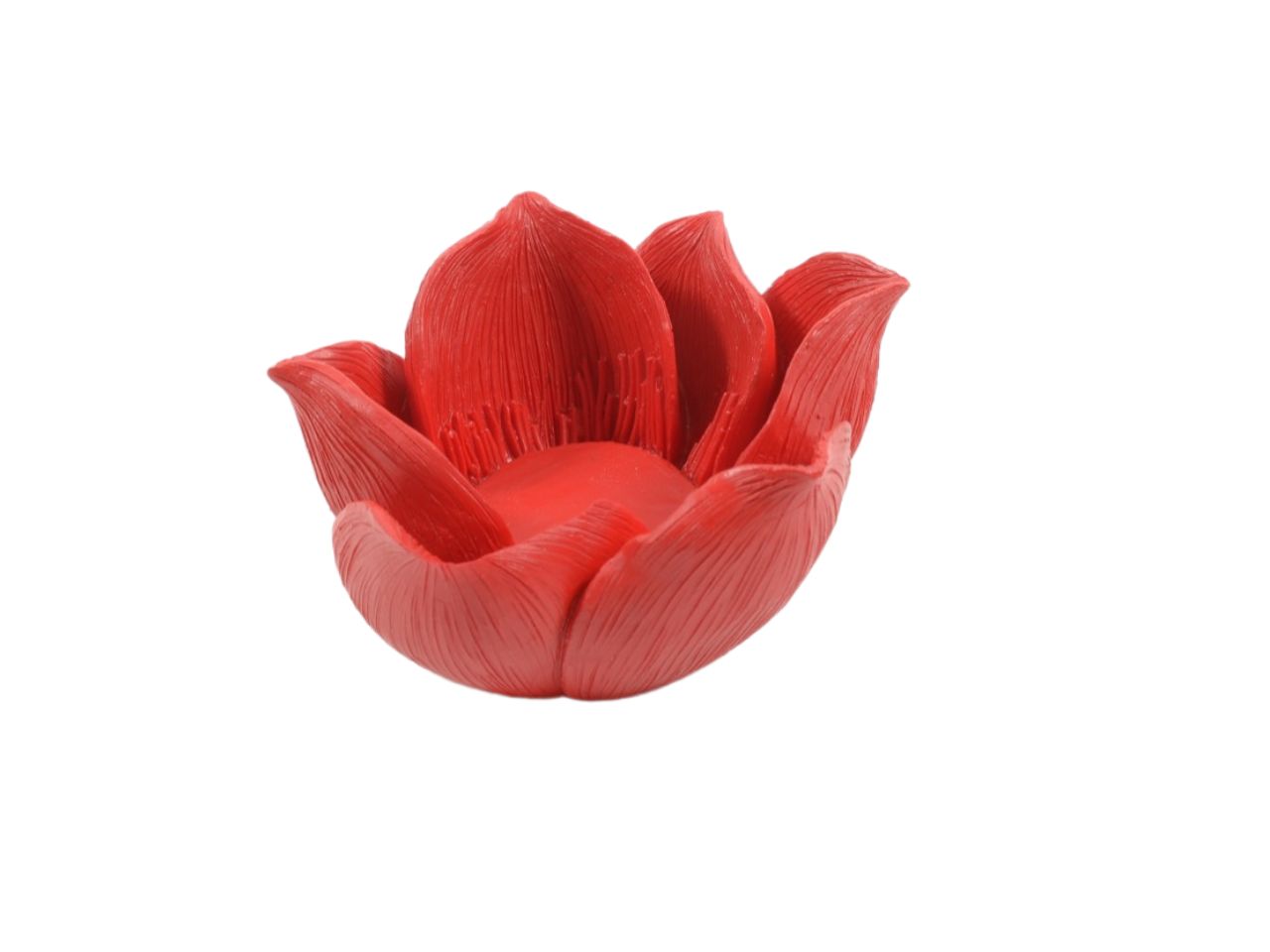 Portacandela fiore in resina diam.9.5x5.5cm