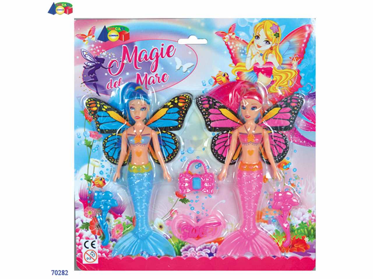 Magie del mare c/2 sirene alate 70282
