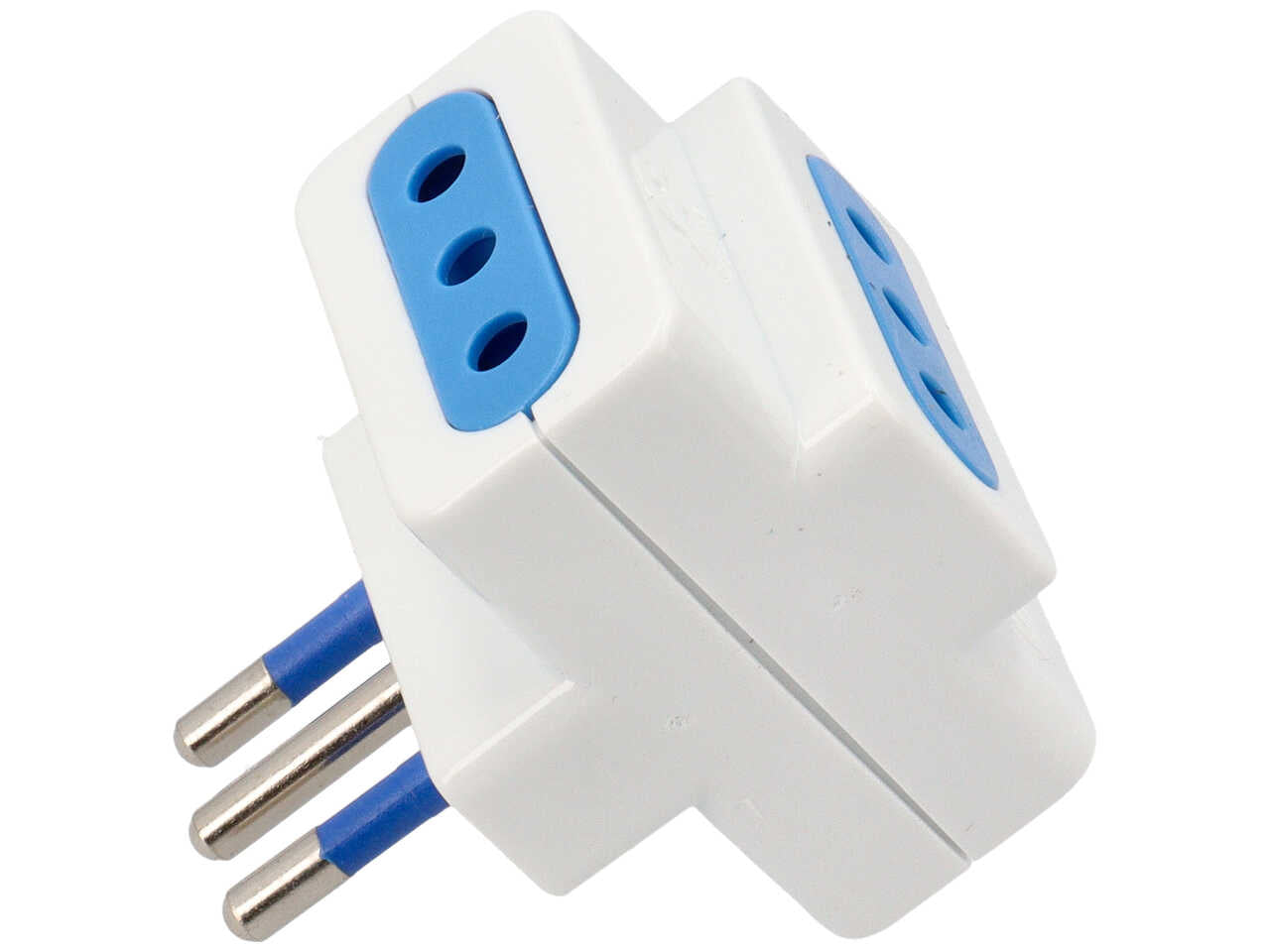 Adattatore triplo 2p+t 10a 250v bianco in plastica - Fai srl