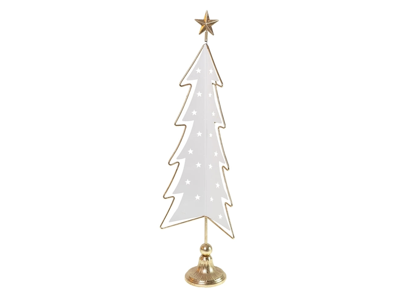 Albero h.140cm in metallo bianco e oro
