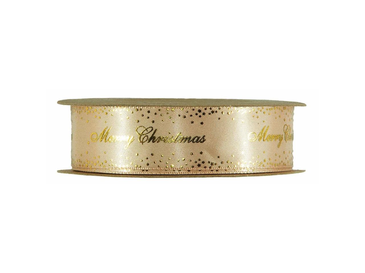Nastro regalo oro con scritta e stelle dorate 1,5cm x 20 m - Piovaccari