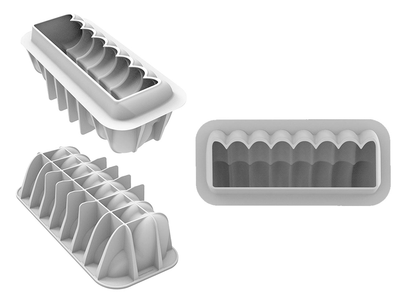 Stampo in silicone a forma di tronchetto cuori 240x90xh.90mm