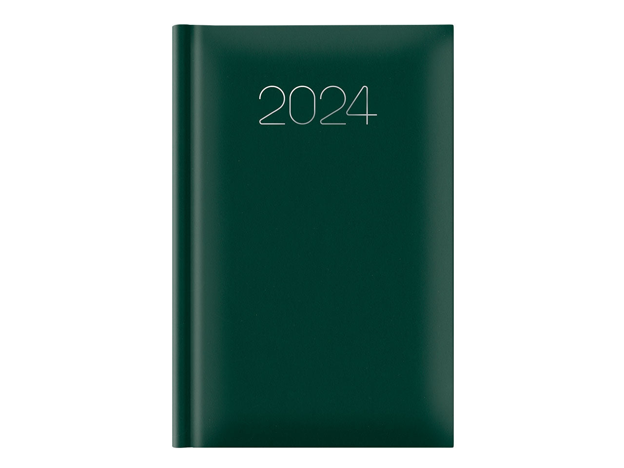 Agenda giornaliera misura 11x16,5cm sabato e domenica abbinati gommato verde