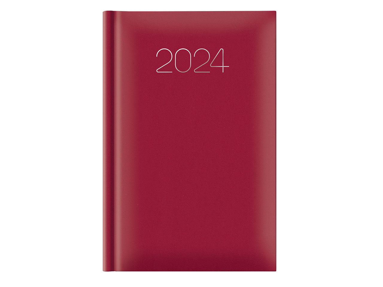 Agenda giornaliera misura 11x16,5cm sabato e domenica abbinati gommato rosso