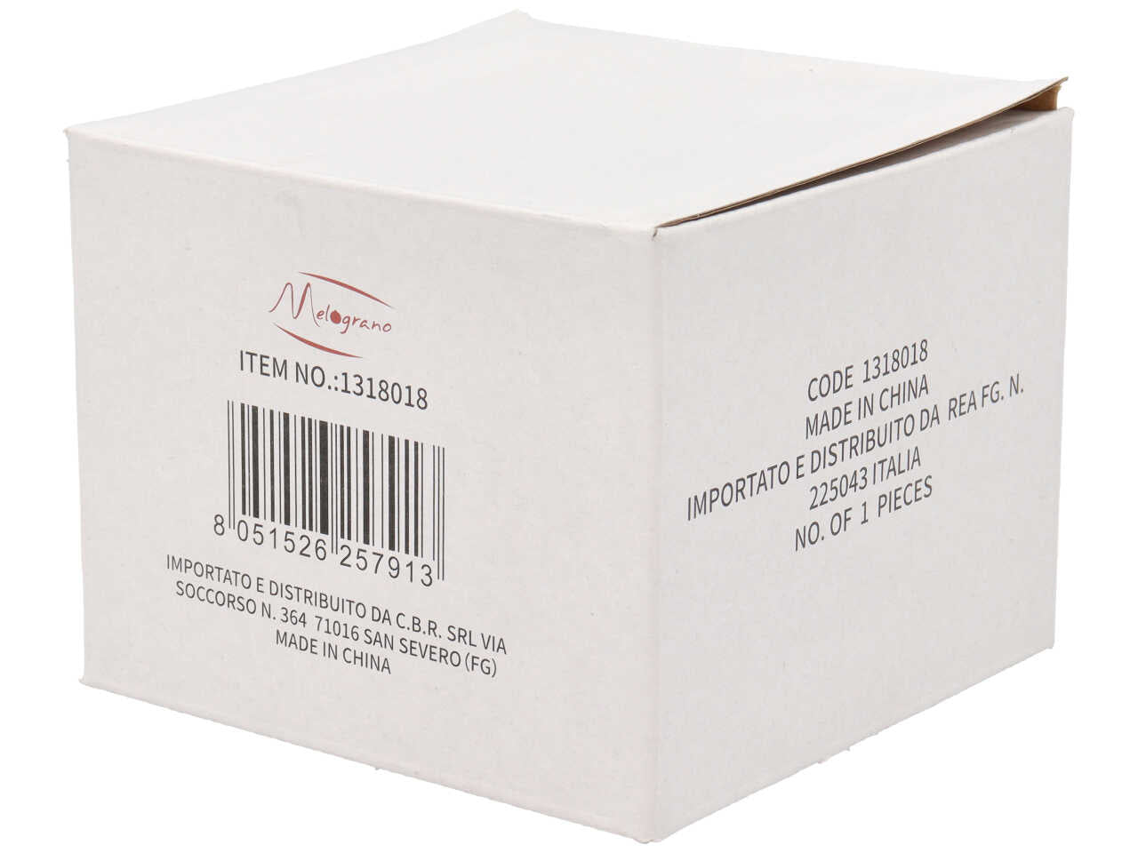 Potiche trasparente in vetro stile classico con coperchio 10,5x12,2 cm - Melograno