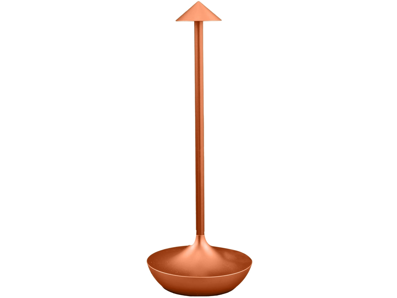 Lampada da tavolo in alluminio ruggine led moderno 11x29 cm - Melograno Tech