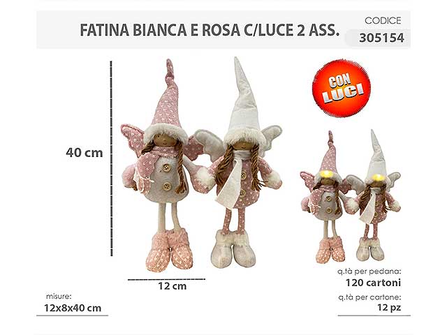 Fatina con luce 12x8x40cm 305154