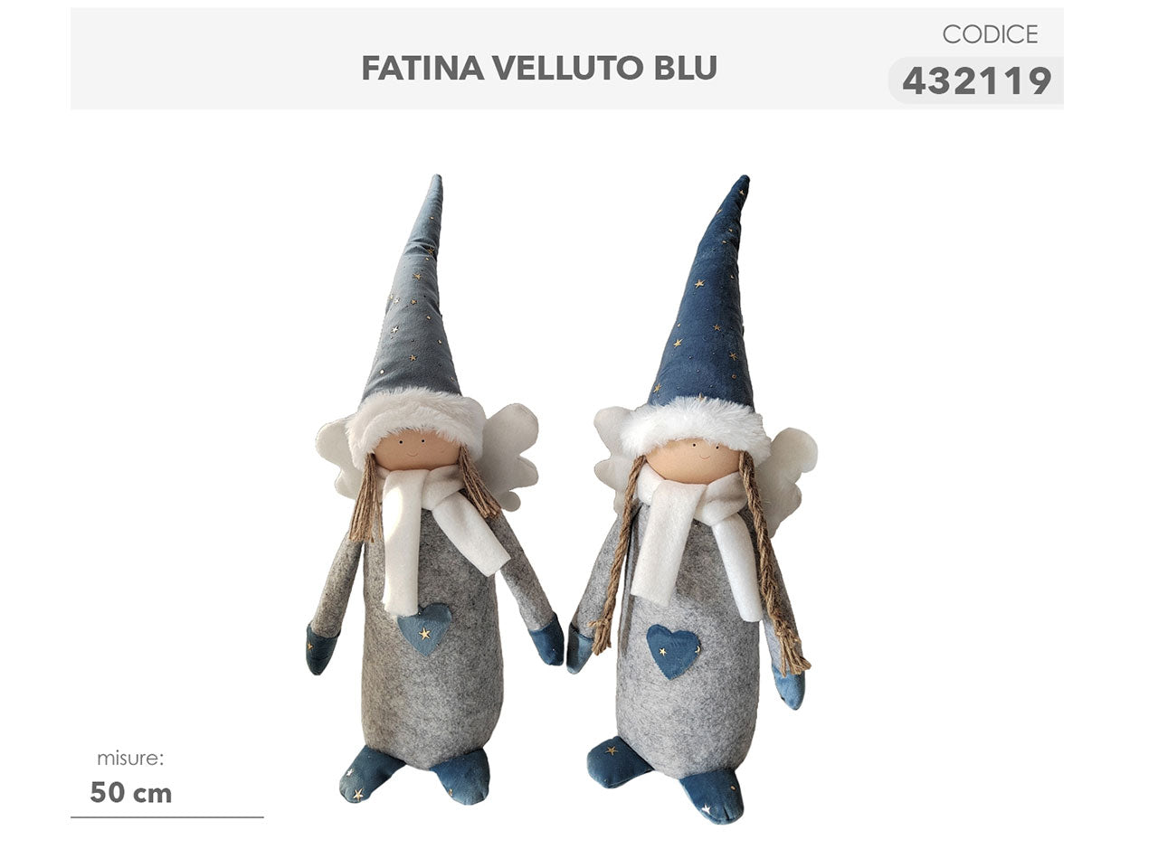 Fatina in velluto blu 50cm
