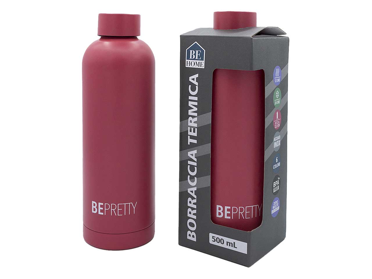 Borraccia termica in acciaio capacità 500ml