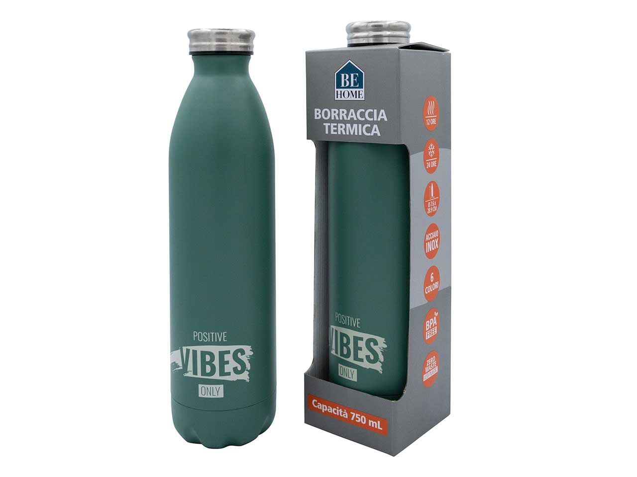 Borraccia in acciaio capacità 750ml