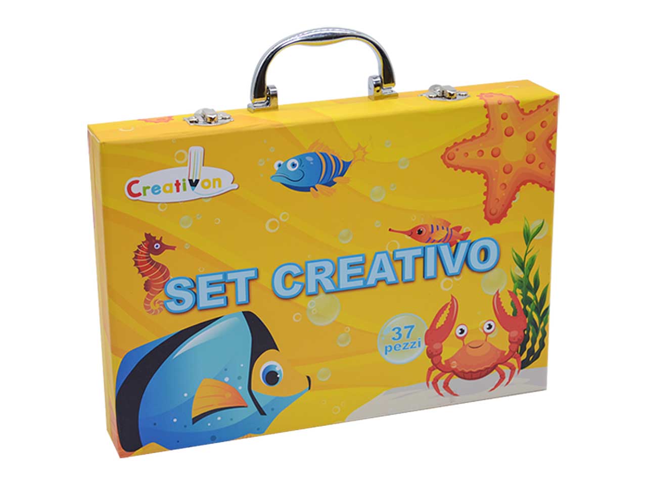 Set colori artistico da 37 pezzi in valigetta