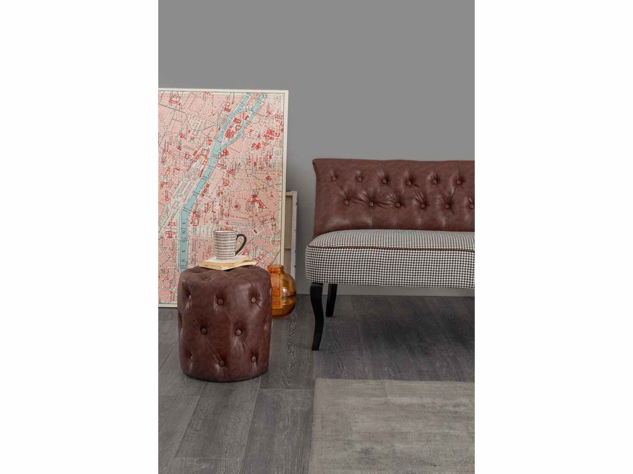 Pouf linea batilda colore coffee
