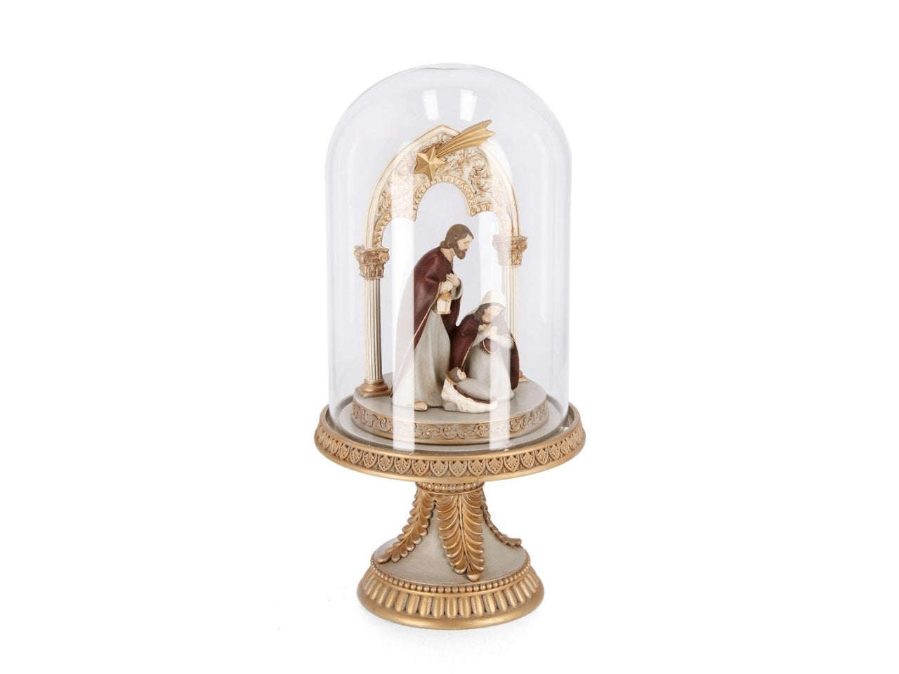 Natività Sacra Famiglia in poliresina e vetro 14x29h cm - Bizzotto