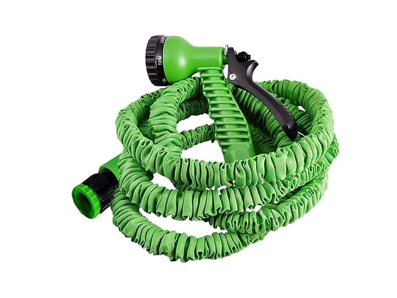 Tubo estensibile verde 22,5m con accessori, include pistola multigetto, 2 raccordi a scatto, presa rubinetto - Effe Garden