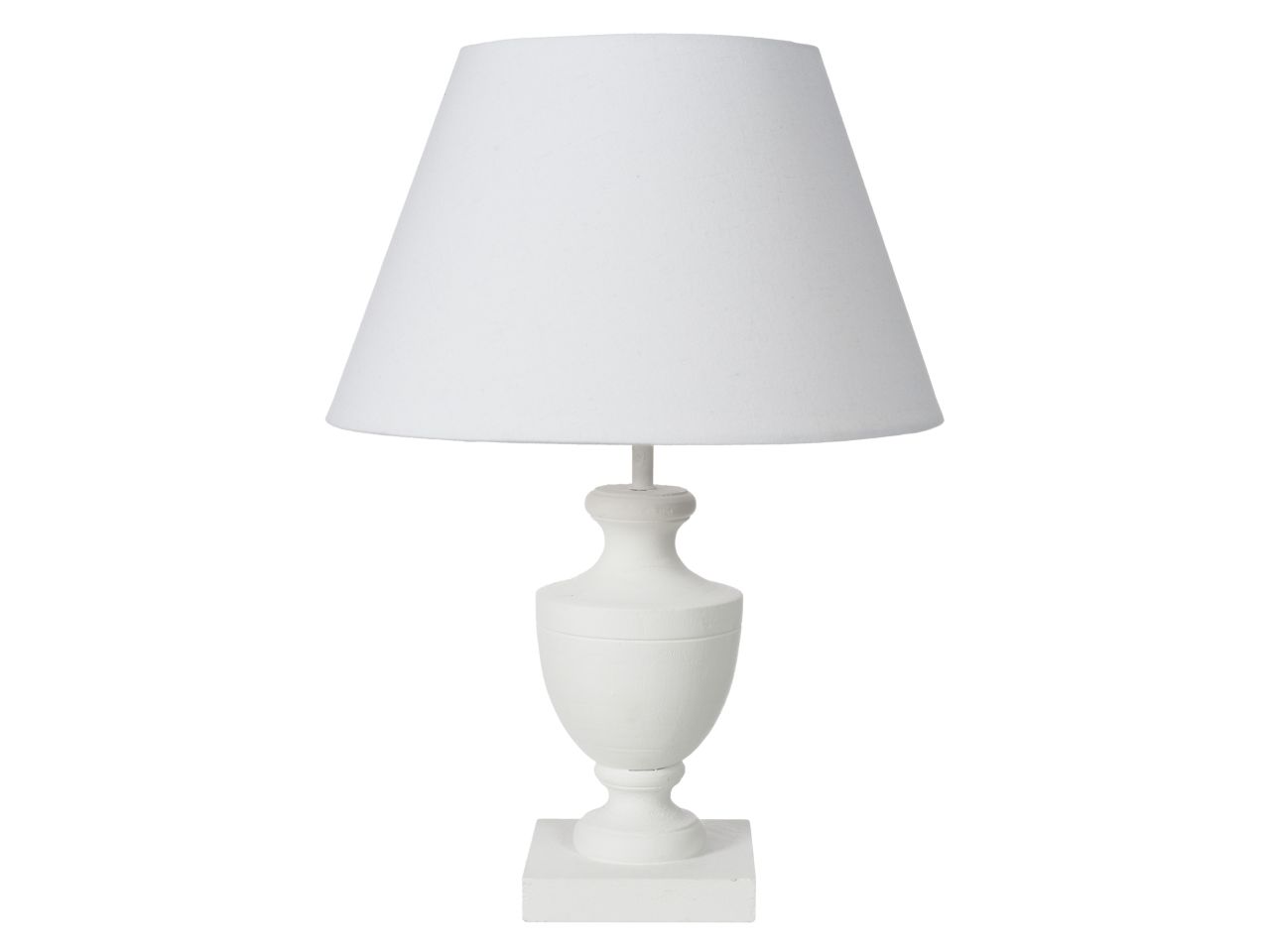 Lampada tessa con cappa bianca h.50cm