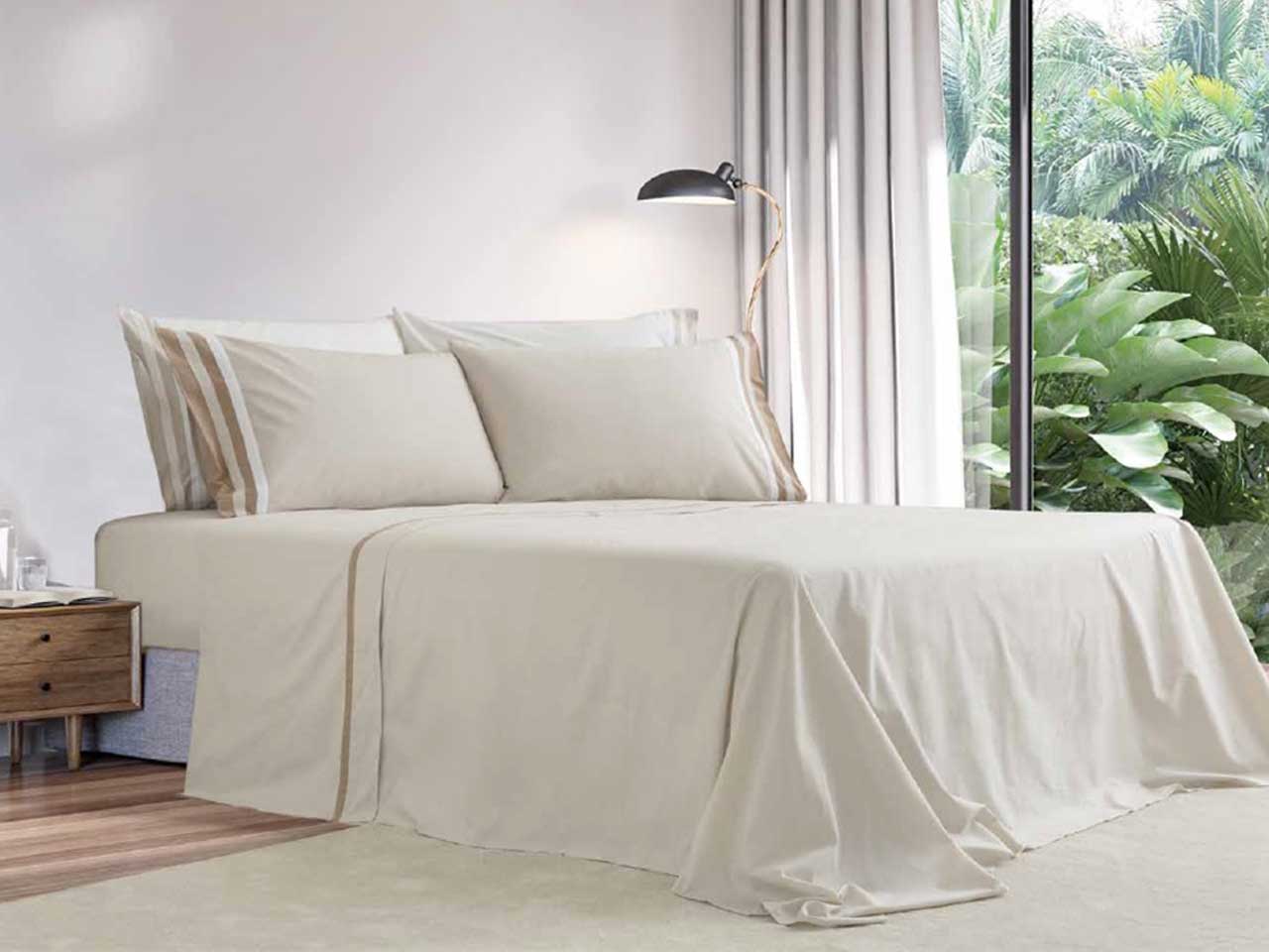 Da vinci completo letto cotone t.u. 2p avorio
