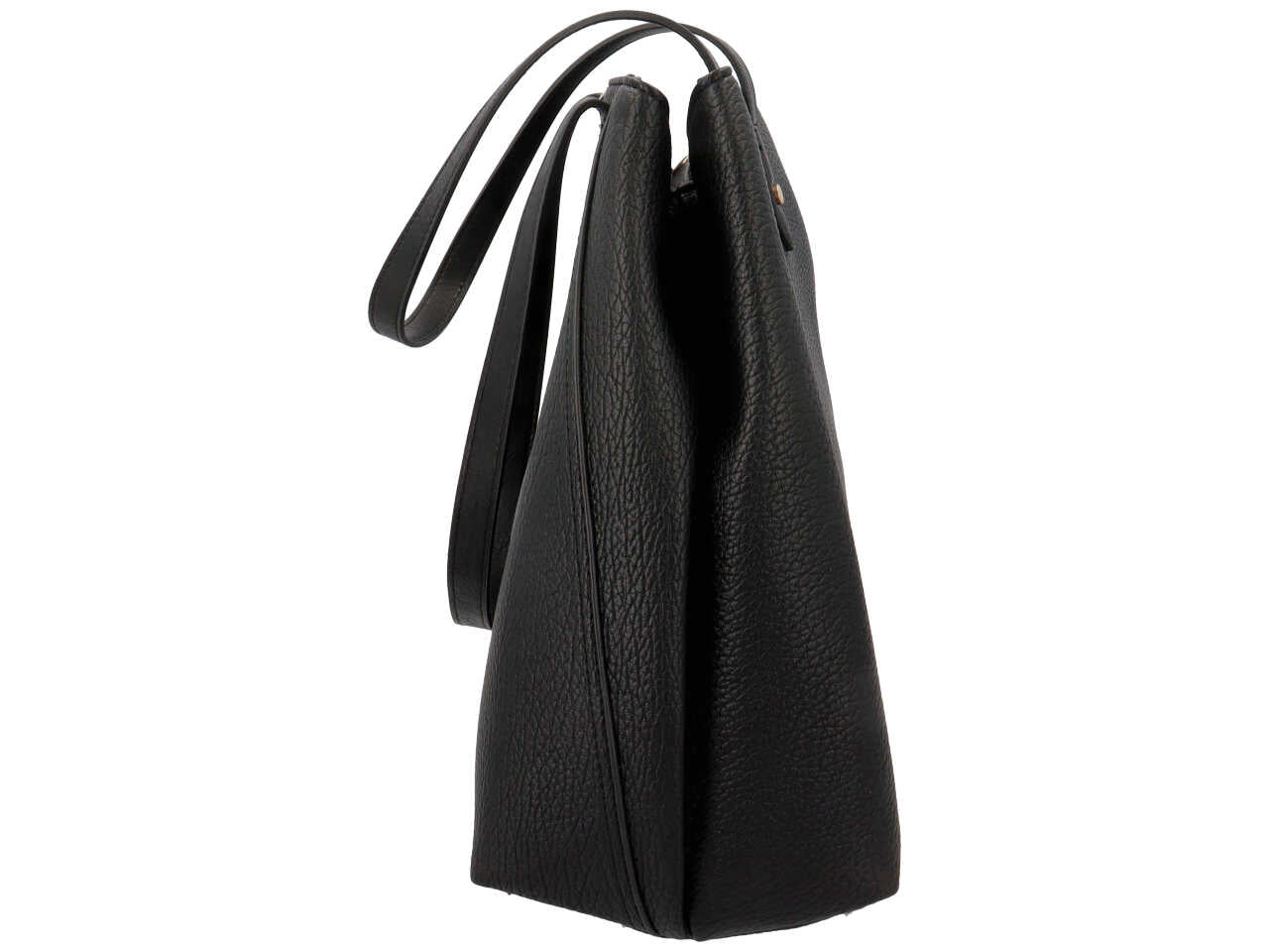 Borsa a spalla Cotton Belt da donna nera in simil pelle 32x34 cm Cotton Belt