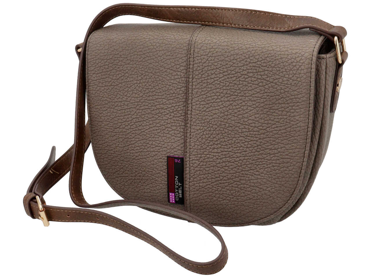 Borsa a tracolla Cottoon Belt da donna tortora in simil pelle 27x19 cm Cotton Belt