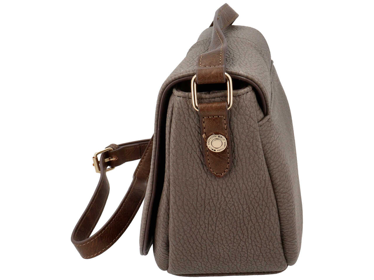 Borsa a tracolla Cottoon Belt da donna tortora in simil pelle 27x19 cm Cotton Belt