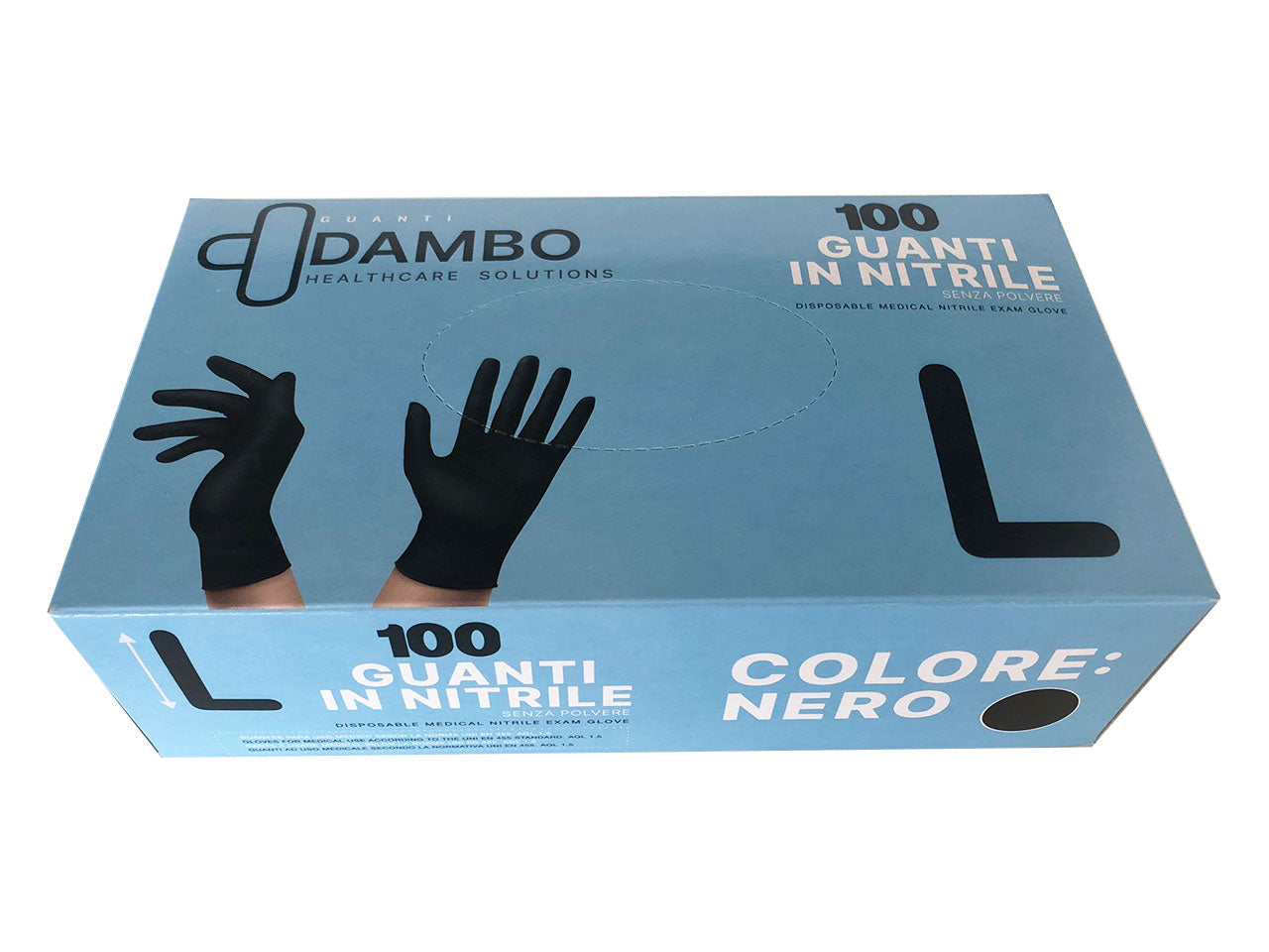 Guanti nitrile 100 pezzi tg. l gun1dn-l