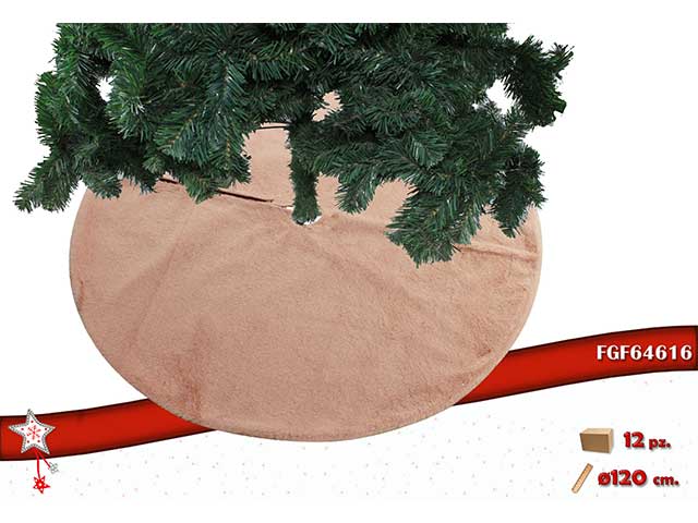 Copribase per albero rosa in tessuto 120cm