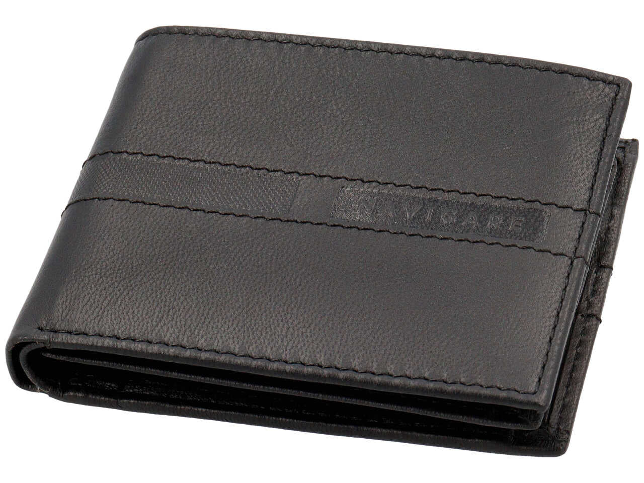 Portafoglio navigare da uomo doppia patta piu' moneta piccola in vera pelle oil stampato misura 11x9cm colore nero
