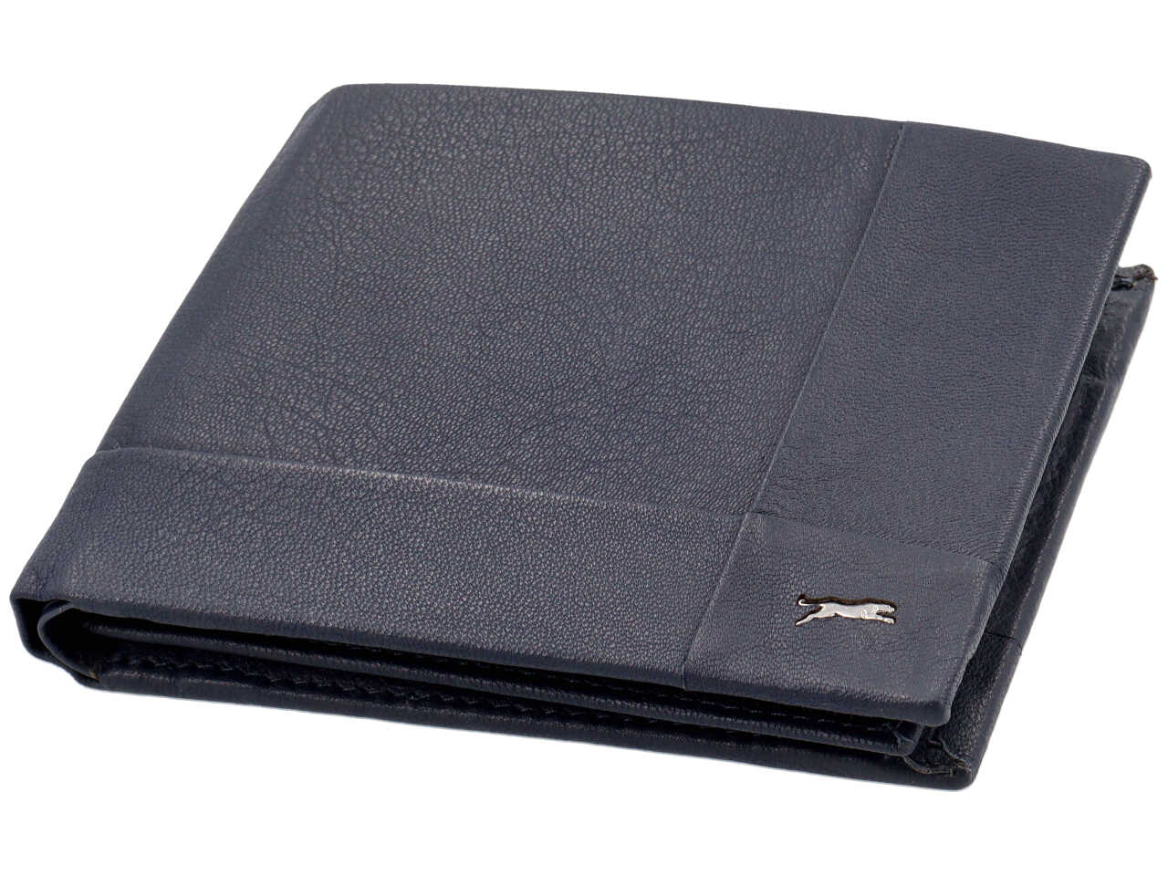Portafoglio jaguar da uomo doppia patta piu' moneta in vera pelle sugar print misura 11x6,5cm colore inchiostro