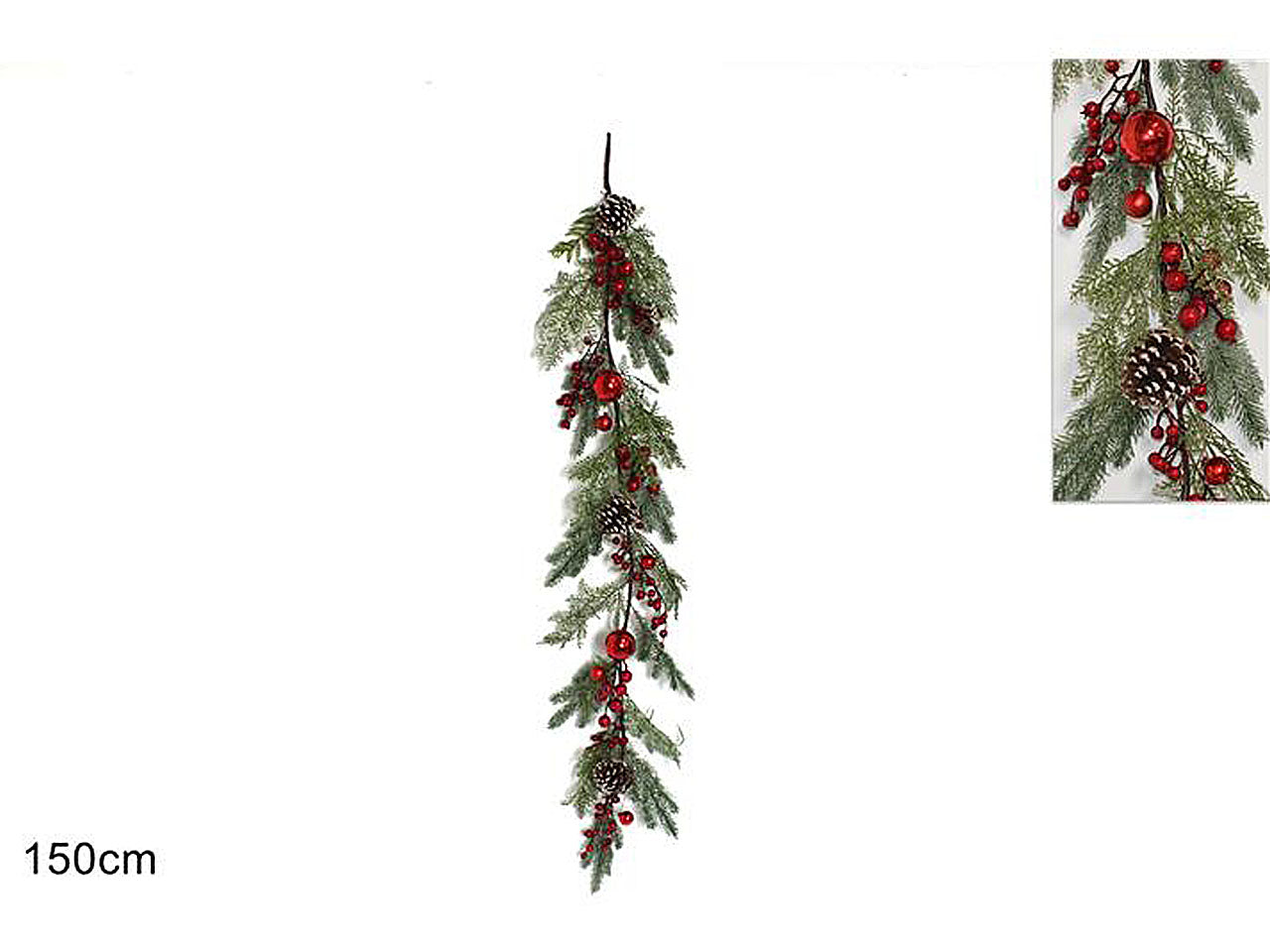 Ghirlanda con palline 150cm mi007727