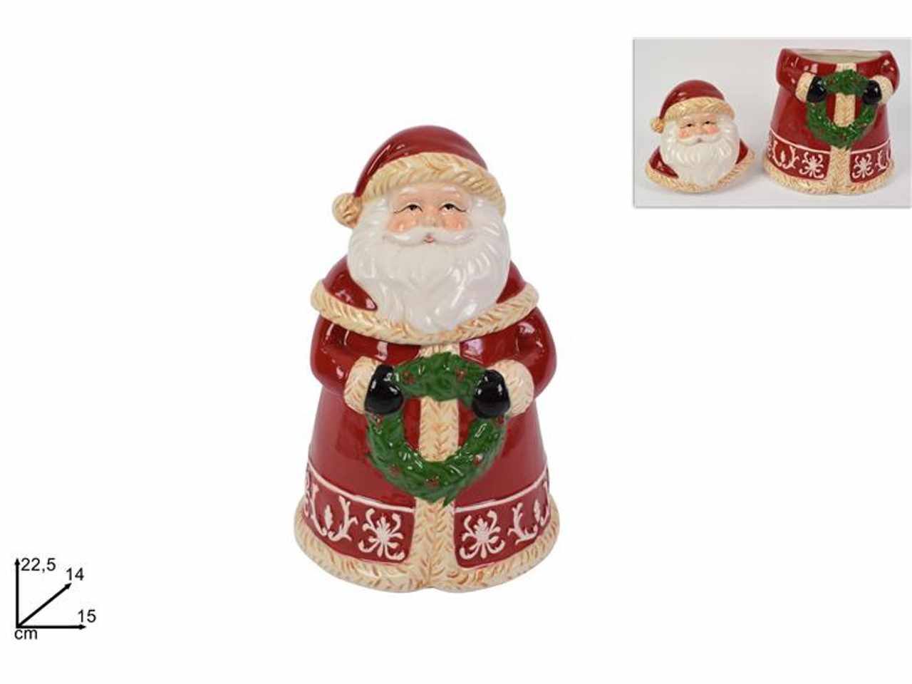 Barattolo babbo natale 22,5x14x15cm