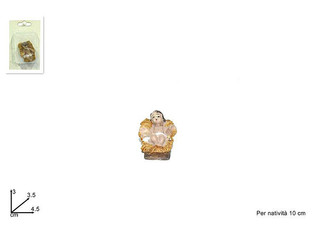 Figura 10cm gesu' bambino ca013065