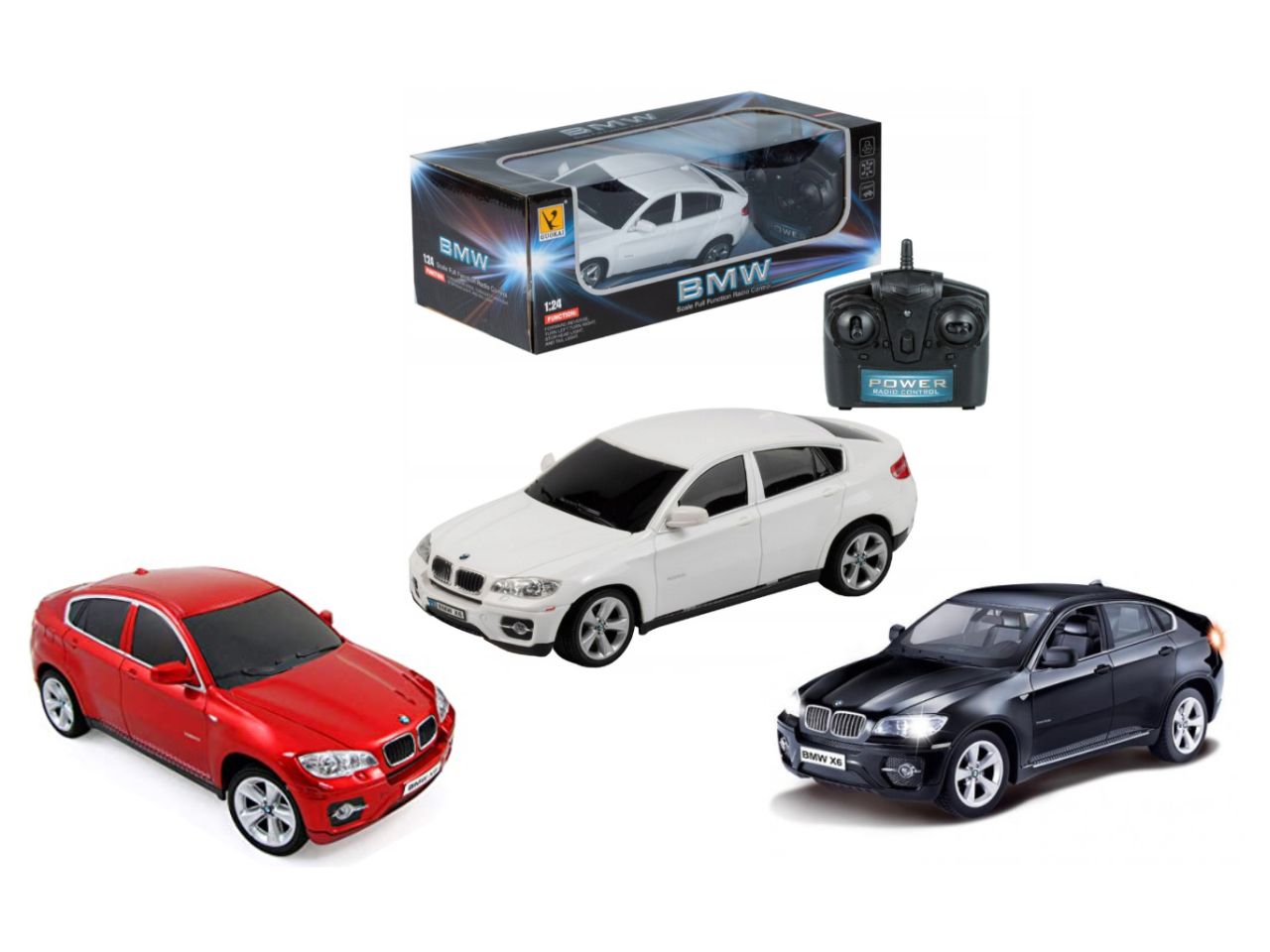 Bmw x6 auto radiocomandata 1:24 in 3 colori assortiti