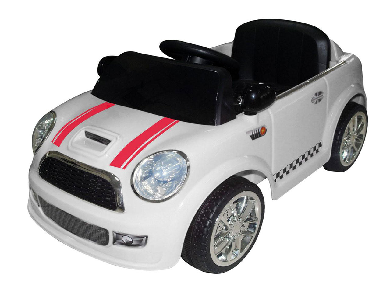 Auto cartoon 12v radiocomandata bianca