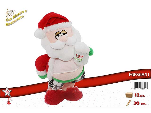 Babbo natale con movimento e musica 30cm