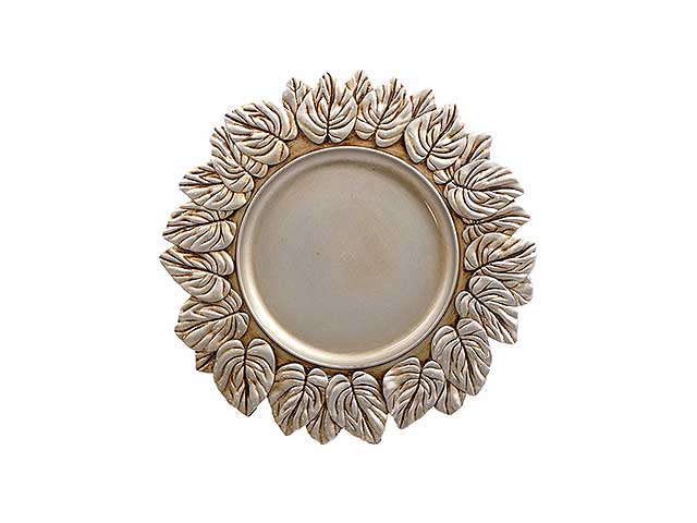 Sottopiatto oro antico d.35cm pvc 130858