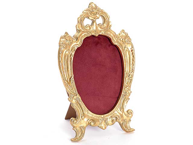 Porta foto oro velluto rosso resina 131215