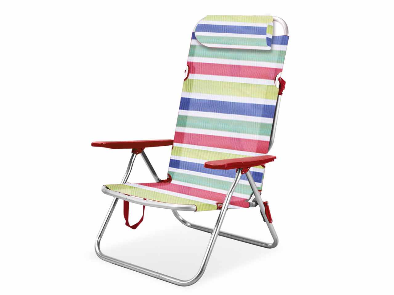 Spiaggina alluminio e text.58x63x99 cm spiag007 $