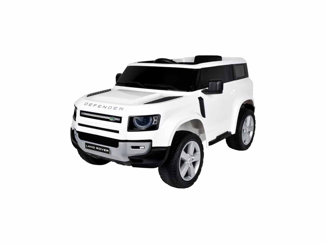 Auto Elettrica Per Bambini Land Rover Defender Bianca $