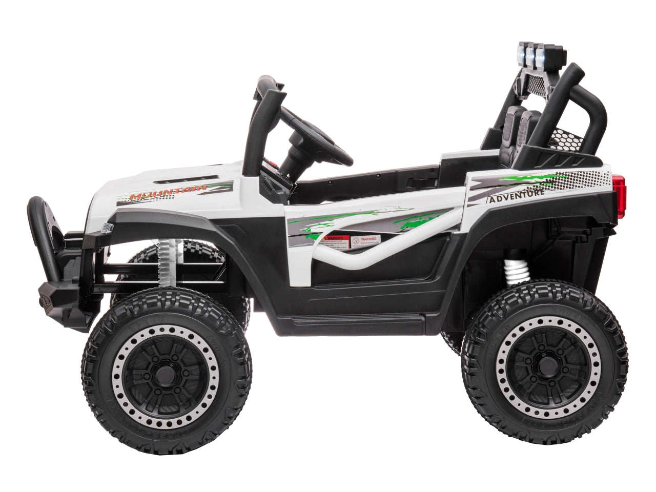 Auto Elettrica Per Bambini Desert Offroad Due Posti Bianco