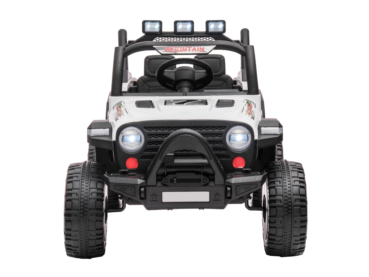 Auto Elettrica Per Bambini Desert Offroad Due Posti Bianco