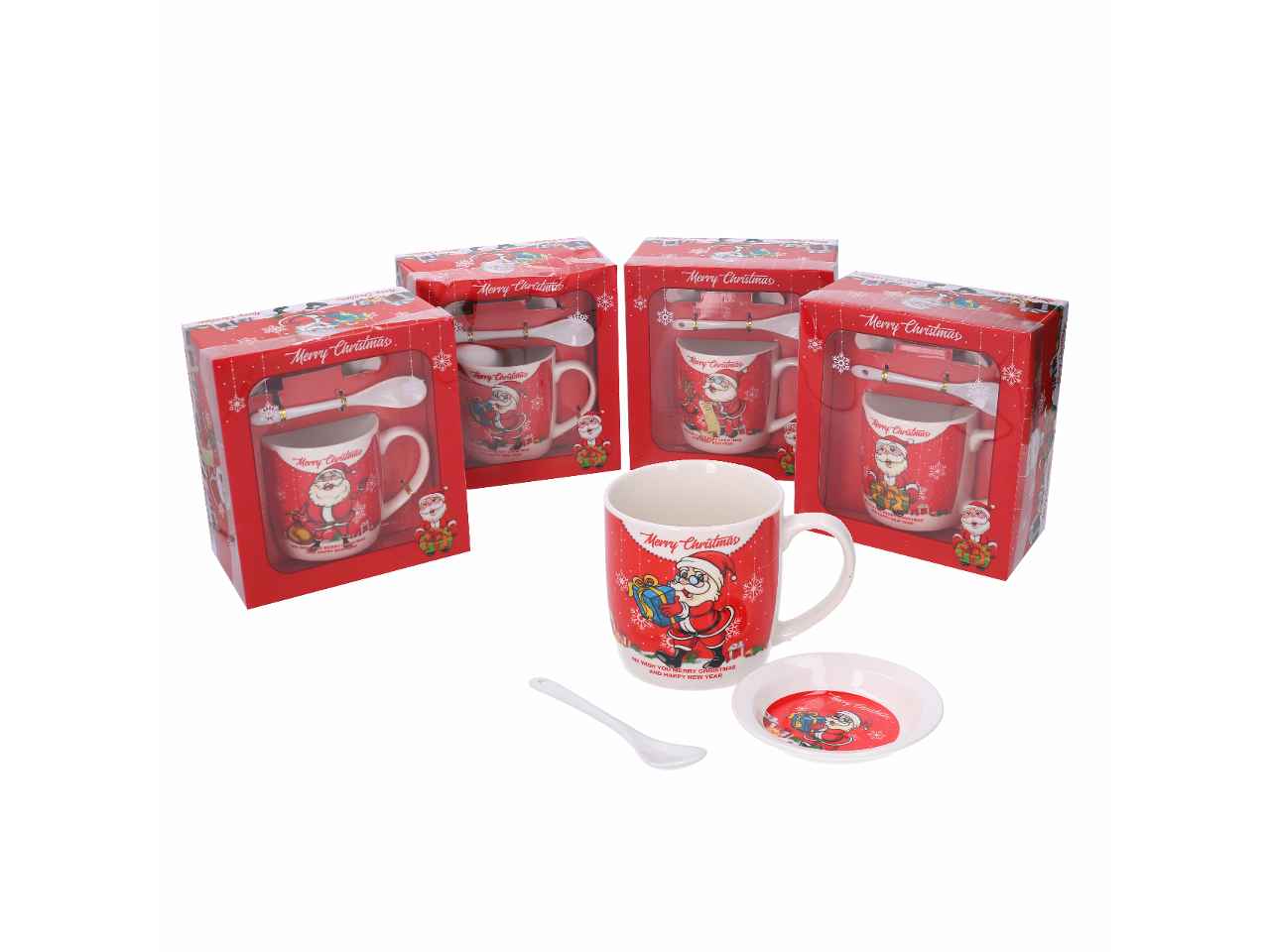 Tazza ceramica babbo natale assortiti cm 16,5x18x9,5