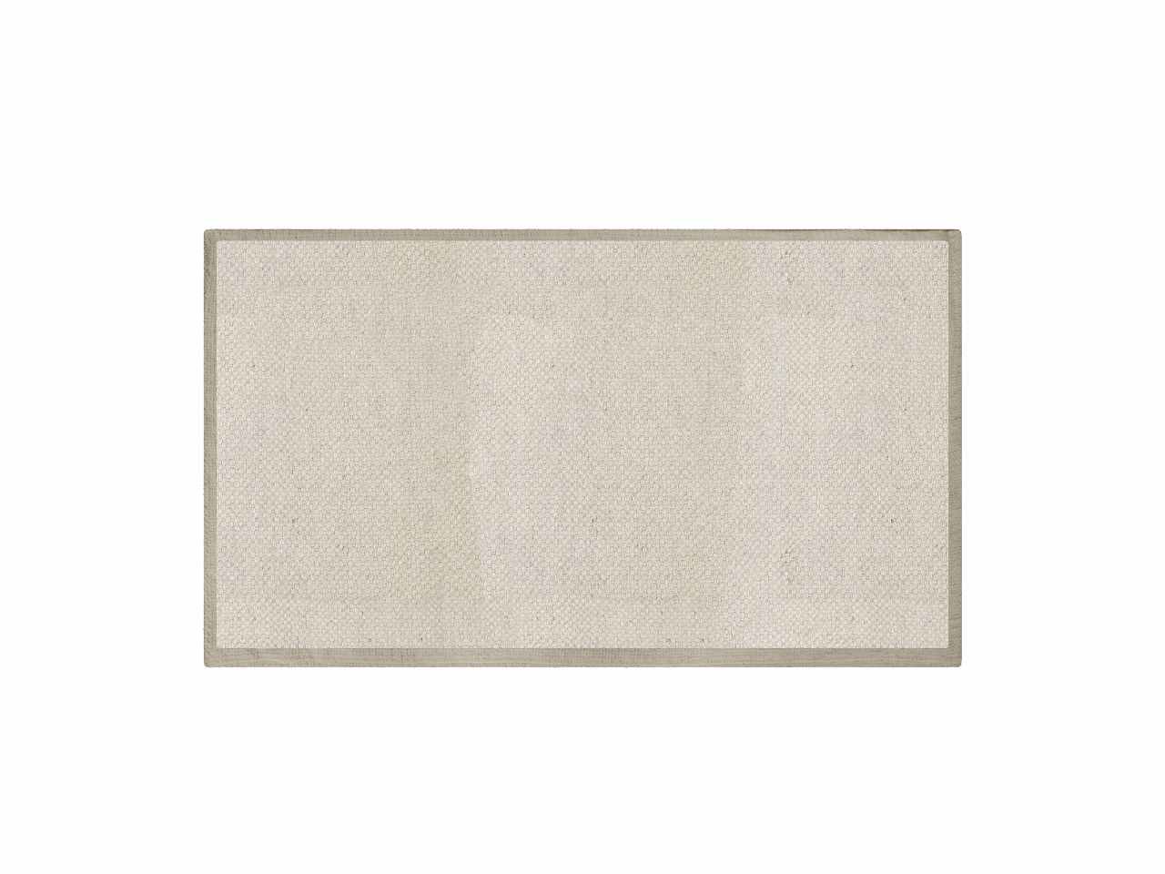 Tappeto bagno con trama semplice bianco 100% cotone cm50x90